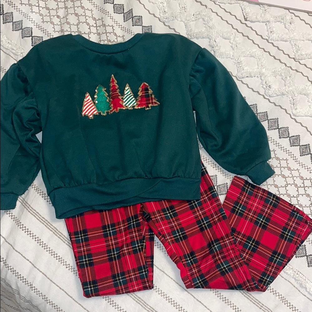 Festive Green and Red Kids Matching Set